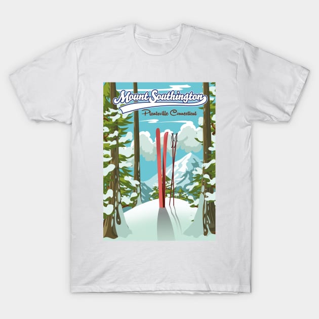 Mount Southington ski poster T-Shirt by nickemporium1